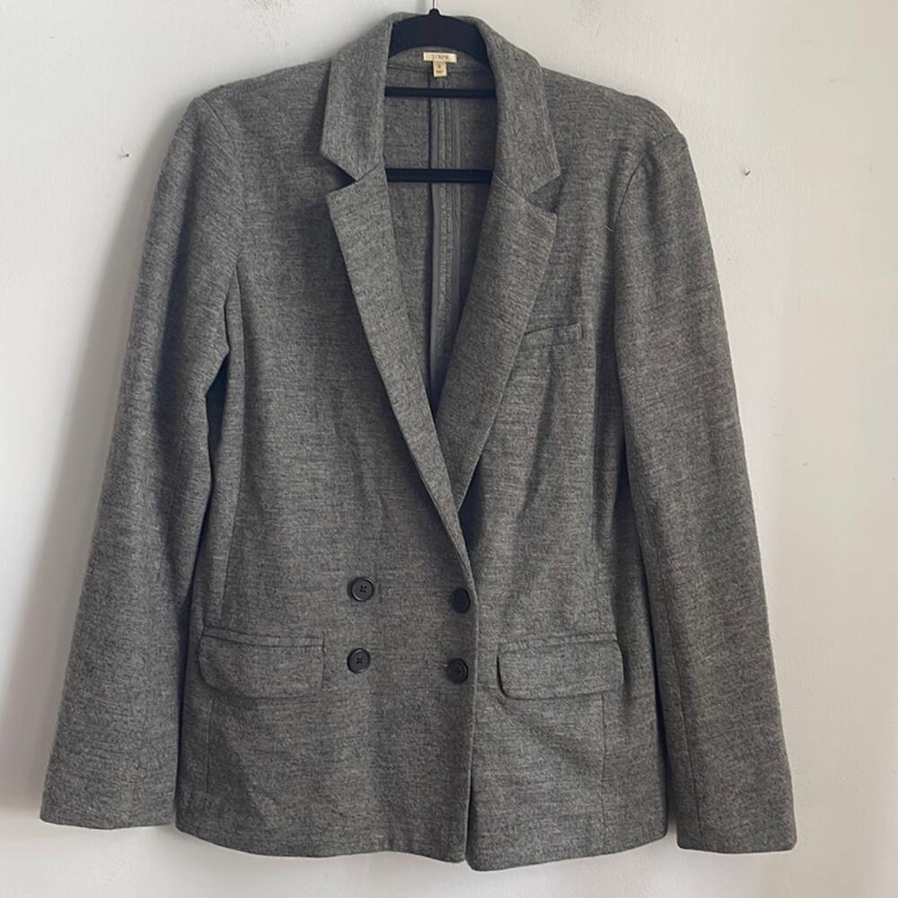 J. Crew Benny 100% wool double breasted knit blazer sz 8